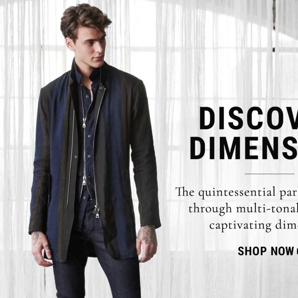 Striped Linen Blend Parka
